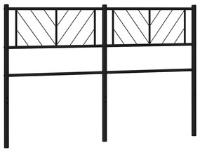 372211 vidaXL Метална табла за глава, черна, 135 см