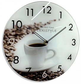 Качествен кухненски часовник с кафе, 30 см