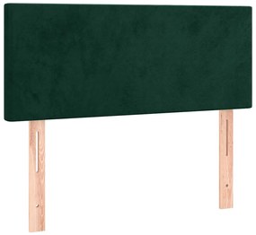 345761 vidaXL Горна табла за легло, тъмнозелена, 90x5x78/88 см, кадифе