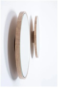 Стенно огледало с рамка от масивен дъб , ⌀ 32 cm Look - Gazzda