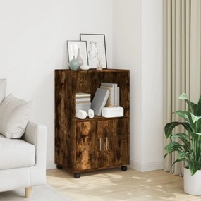 853186 vidaXL Шкаф с колелца, опушен дъб, 55x40x91 см, инженерно дърво