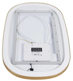 Огледало за баня златно с LED с сензорен димер овално - Miral