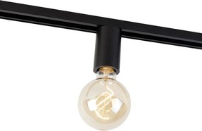 E27 Фитинг с релсова окачване за 1-фазна релса черен - Jeana