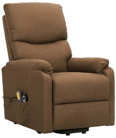 329757 vidaXL Изправящ масажен стол, таупе, текстил