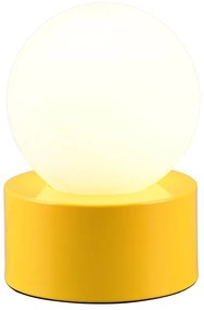 Жълта настолна лампа със стъклен абажур (височина 17 cm) Countess - Trio