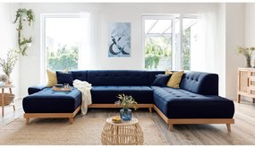 Морскосин U-образен разтегателен диван, десен ъгъл Dazzling Daisy - Miuform