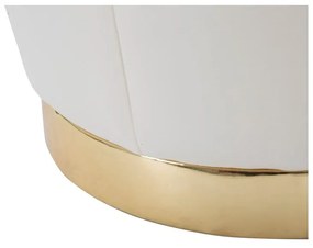 Табуретка от кремаво кадифе Paris - Mauro Ferretti