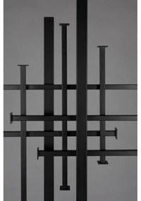 Черна стоманена стойка за връхни дрехи 71x185 cm Rumex – Dutchbone