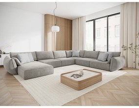 Светлосив ъглов диван (десен ъгъл) Vanda - Mazzini Sofas