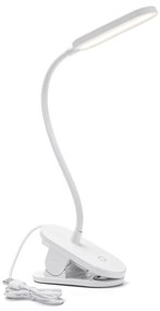 Aigostar - LED Димируема настолна лампа с щипка LED/2,5W/5V бял
