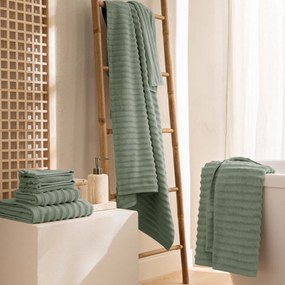 Зелена памучна кърпа от тери 30x50 cm Maya – douceur d'intérieur