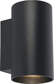 Интелигентна дизайнерска стенна лампа черна вкл. 2 Wifi GU10 - Sandy