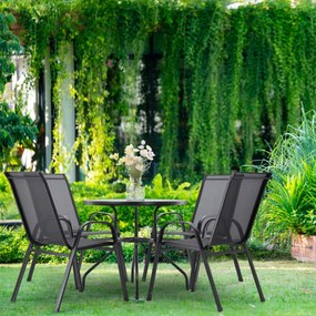 Комплект градински мебели в черно