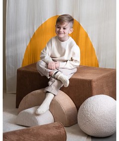 Кафяво велурено игрище от пяна 75x49x37 cm Rainbow Montessori – Wigiwama