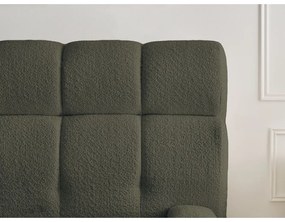 Зелено двойно тапицирано легло с място за съхранение с включена подматрачна рамка 180x200 cm Mont Blanc – Bobochic Paris