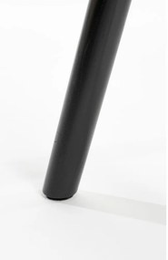 Черен бар стол от масивен дъб (височина на седалката 65,5 cm) Vander – White Label