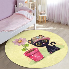 Жълт детски килим ø 100 cm Comfort - Mila Home
