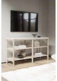 Конзолна маса в кафяво и бежово с каменен плот 140x40 cm Orwel - Rowico