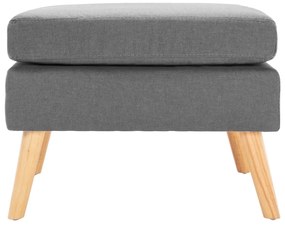 288733 vidaXL Табуретка, светлосива, текстил