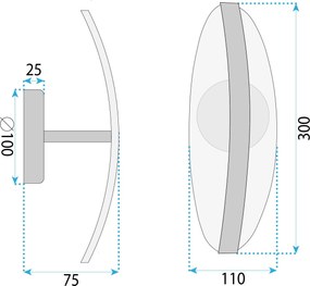 Аплик LED G130-W Gold