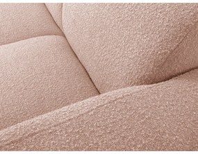Розов ъглов диван от плат букле (десен ъгъл) Molino - Micadoni Home