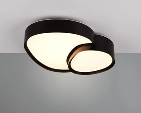 Черна LED светлина за таван 36x43,5 cm Rise - Trio