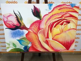 Картина на платно – Рози в розови нюанси