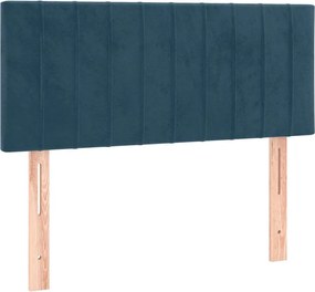 346226 vidaXL Горна табла за легло, тъмносиня, 90x5x78/88 см, кадифе
