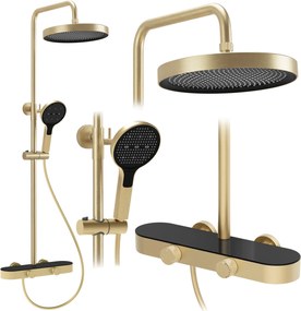 Комплект за душ Rea Creo Brush Gold