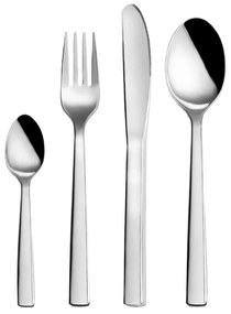 Прибори за хранене от неръждаема стомана в сребрист цвят 24 бр. Plain – Orion