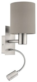 LED стенна лампа в сив и сребрист цвят PASTERI – EGLO