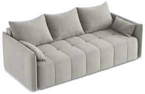 Светлосив разтегателен диван с място за съхранение 225 cm Moku – Makamii