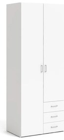 Бял гардероб 78x200 cm Space – Tvilum