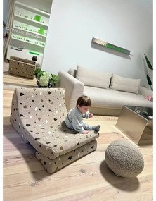 Светлокафяв детски стол от букле и шенил Terrazzo Moon – Wigiwama