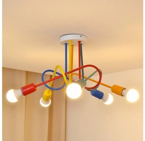 LED детски плафониер OXFORD 5xE27/15W/230V