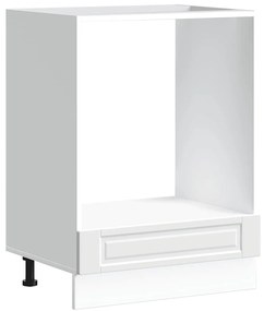 853997 vidaXL Шкаф за фурна, Porto, бял, инженерно дърво