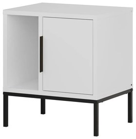 Бяло нощно шкафче с рафтове Lani - Marckeric