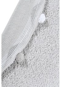 Светлосив ръчно изработен памучен детски килим подходящ за пране ø120 cm Bubbly – Lorena Canals