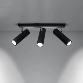 Черно осветително тяло за таван 6x45 cm Mira – Nice Lamps