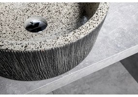 Тъмносива керамична кръгла мивка ø 41 cm Priori – Sapho