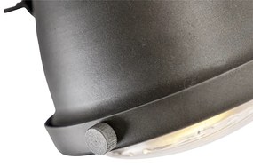 Индустриален прожектор стомана с дървена рамка и наклоняващ се 2 лампи - Emado