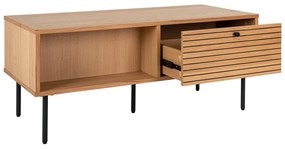 Масичка за кафе с дъбов плот в естествен цвят 50x100 cm Kyoto – House Nordic