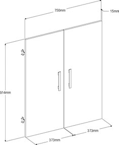 Комплект от 2 бр Библиотечка doors Mayer-Black