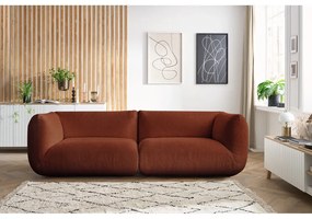 Оранжев велурен диван 260 cm Lecomte - Bobochic Paris