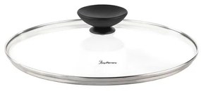 Дълбок тиган с капак Luigi Ferrero Prima FR-2634L, 26x7.5 см, 3.4 л, Незалепващо покритие, Стъклен капак с отвор за пара, Индукция, Тъмносин