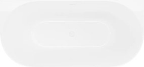Mexen Oval Slim свободно стояща вана до стена 170 x 80 см, бяла, бял преливник - 52661708000-20
