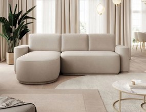 Ъглов диван Luxora-Бежов-ляв
