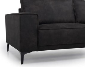 Тъмносив ъглов диван от изкуствена кожа (десен ъгъл) Copenhagen - Scandic