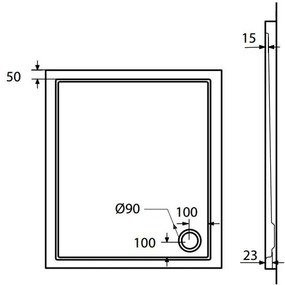 Душ Sirene Extra Flat квадрат-90 x 90 см.