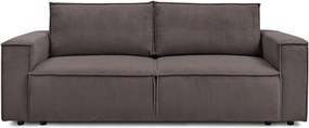 Кафяво-сив сгъваем диван от рипсено кадифе 245 cm Nihad – Bobochic Paris